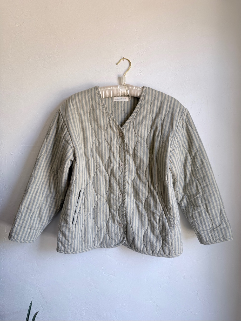 Micaela Greg quilted jacket (XS, striped)